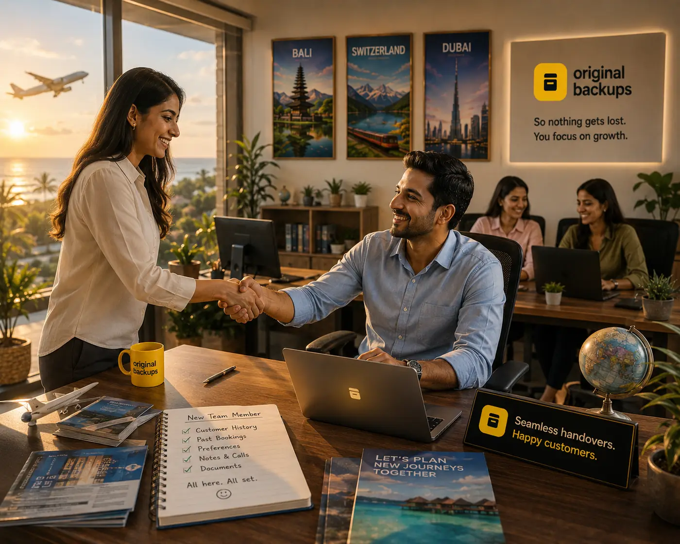 A new teammate inherits the customer file.